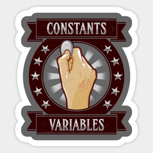 Constants & Variables Sticker by adho1982